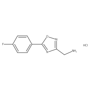 [5-(4-Fluorophenyl)-1,2,4-oxadiazol-3-yl]methanamine hydrochloride结构式