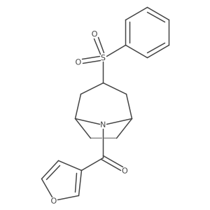 furan-3-yl((1R,5S)-3-(phenylsulfonyl)-8-azabicyclo[3.2.1]octan-8-yl)methanone结构式