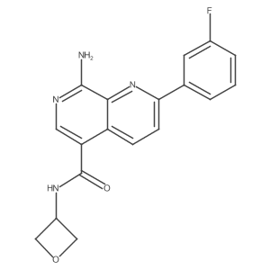 8-Amino-2-(3-fluorophenyl)-N-3-oxetanyl-1,7-naphthyridine-5-carboxamide结构式