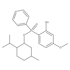 (Rp)-(1R,2S,5R)-2-Isopropyl-5-methylcyclohexyl (2-hydroxy-4-methoxyphenyl)(phenyl)phosphinate Structure
