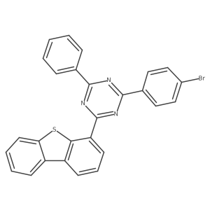 2-(4-Bromophenyl)-4-(4-dibenzothienyl)-6-phenyl-1,3,5-triazine结构式