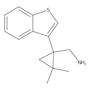 [1-(1-Benzothiophen-3-yl)-2,2-dimethylcyclopropyl]methanamine结构式
