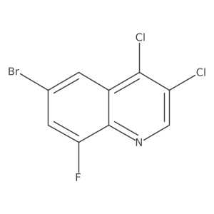 6-Bromo-3,4-dichloro-8-fluoroquinoline结构式