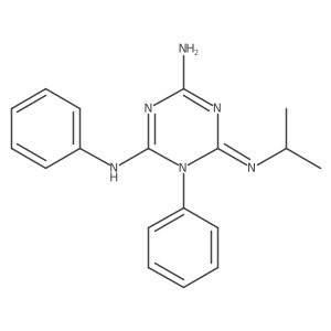 3,6-Dihydro-6-imino-N2-(1-methylethyl)-N4,3-diphenyl-1,3,5-triazine-2,4-diamine结构式