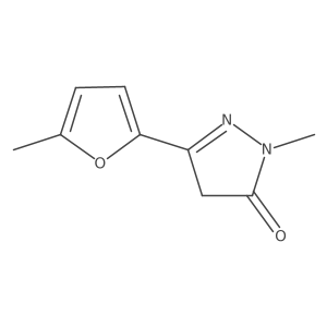 1-methyl-3-(5-methylfuran-2-yl)-4,5-dihydro-1H-pyrazol-5-one结构式
