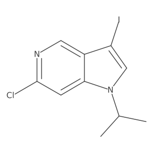 6-Chloro-3-iodo-1-isopropyl-1H-pyrrolo[3,2-c]pyridine结构式