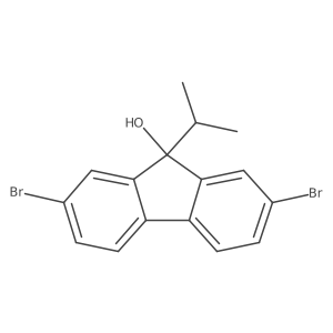 2,7-Dibromo-9-propan-2-ylfluoren-9-ol结构式