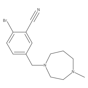 2-Bromo-5-((4-methyl-1,4-diazepan-1-yl)methyl)benzonitrile Structure