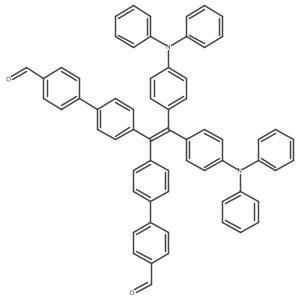 4',4'''-(2,2-Bis(4-(diphenylamino)phenyl)ethene-1,1-diyl)bis(([1,1'-biphenyl]-4-carbaldehyde))结构式