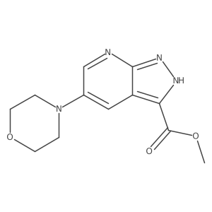 methyl 5-morpholino-1H-pyrazolo[3,4-b]pyridine-3-carboxylate结构式