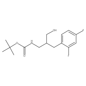 tert-butyl N-{2-[(2,4-difluorophenyl)methyl]-3-hydroxypropyl}carbamate结构式