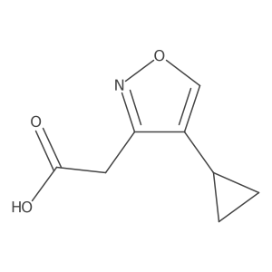 2-(4-Cyclopropyl-1,2-oxazol-3-yl)acetic acid结构式