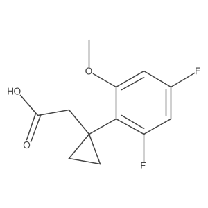 2-[1-(2,4-Difluoro-6-methoxyphenyl)cyclopropyl]acetic acid Structure