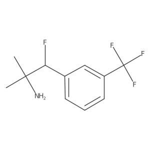 1-Fluoro-2-methyl-1-[3-(trifluoromethyl)phenyl]propan-2-amine结构式
