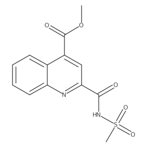 Methyl 2-((methylsulfonyl)carbamoyl)quinoline-4-carboxylate结构式