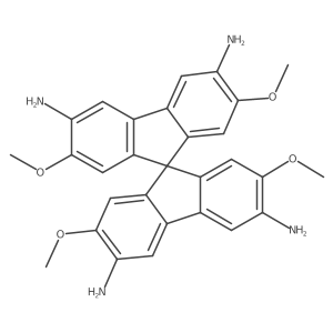 2,2',7,7'-Tetramethoxy-9,9'-spirobi[fluorene]-3,3',6,6'-tetraamine Structure