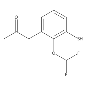 1-(2-(Difluoromethoxy)-3-mercaptophenyl)propan-2-one结构式