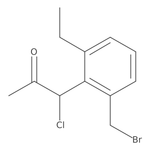 1-(2-(Bromomethyl)-6-ethylphenyl)-1-chloropropan-2-one结构式