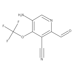 3-Pyridinecarbonitrile, 5-amino-2-formyl-4-(trifluoromethoxy)-结构式