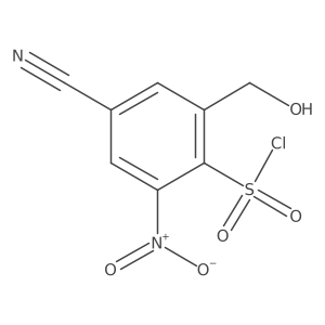 4-Cyano-2-hydroxymethyl-6-nitrobenzenesulfonyl chloride Structure