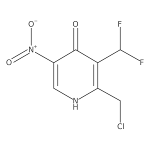 2-(Chloromethyl)-3-(difluoromethyl)-4-hydroxy-5-nitropyridine Structure