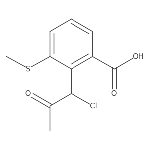 2-(1-Chloro-2-oxopropyl)-3-(methylthio)benzoic acid Structure