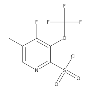 4-Fluoro-5-methyl-3-(trifluoromethoxy)pyridine-2-sulfonyl chloride Structure