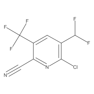 6-Chloro-5-(difluoromethyl)-3-(trifluoromethyl)picolinonitrile Structure