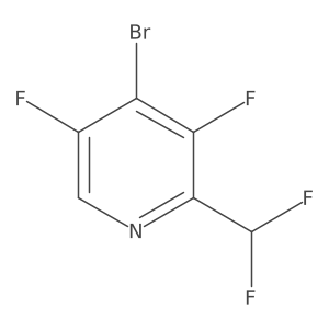 4-Bromo-3,5-difluoro-2-(difluoromethyl)pyridine Structure