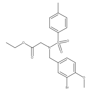 Ethyl 2-(n-(3-bromo-4-methoxybenzyl)-N-tosylamino)acetate结构式