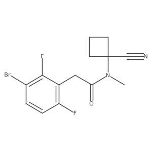 2-(3-Bromo-2,6-difluorophenyl)-N-(1-cyanocyclobutyl)-N-methylacetamide结构式