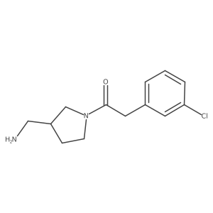 1-(3-(Aminomethyl)pyrrolidin-1-yl)-2-(3-chlorophenyl)ethan-1-one Structure