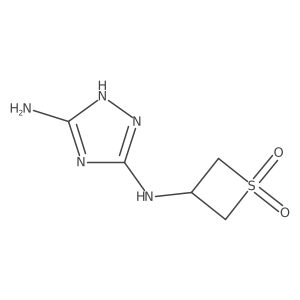 3-((5-Amino-4H-1,2,4-triazol-3-yl)amino)thietane 1,1-dioxide Structure