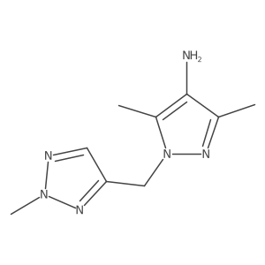 3,5-dimethyl-1-[(2-methyl-2H-1,2,3-triazol-4-yl)methyl]-1H-pyrazol-4-amine结构式