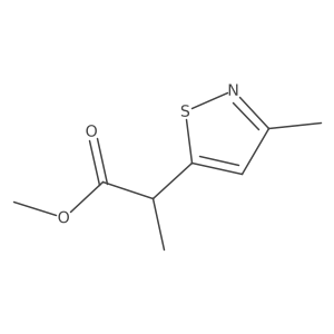 Methyl 2-(3-methyl-1,2-thiazol-5-yl)propanoate结构式