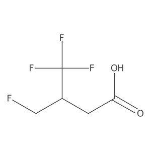 4,4,4-Trifluoro-3-(fluoromethyl)butanoic acid Structure