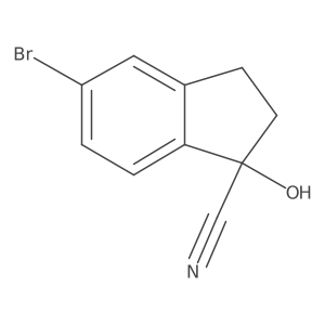 5-bromo-1-hydroxy-2,3-dihydro-1H-indene-1-carbonitrile Structure