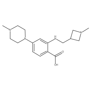 2-[(1-Methylazetidin-3-yl)methylamino]-4-(4-methylpiperazin-1-yl)benzoic acid Structure