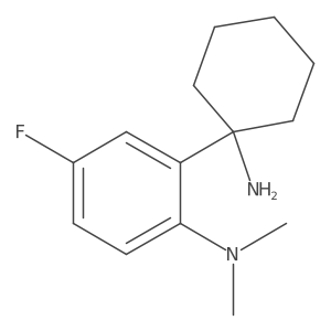 2-(1-aminocyclohexyl)-4-fluoro-N,N-dimethylaniline结构式