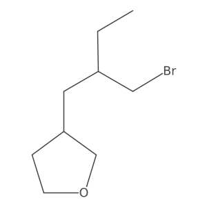 3-[2-(Bromomethyl)butyl]oxolane Structure