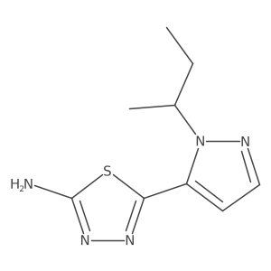 5-[1-(butan-2-yl)-1H-pyrazol-5-yl]-1,3,4-thiadiazol-2-amine结构式