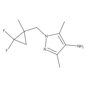 1-[(2,2-difluoro-1-methylcyclopropyl)methyl]-3,5-dimethyl-1H-pyrazol-4-amine结构式