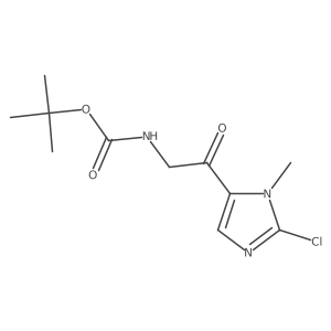 tert-butyl N-[2-(2-chloro-1-methyl-1H-imidazol-5-yl)-2-oxoethyl]carbamate Structure