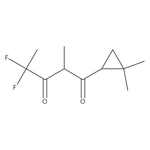 1-(2,2-Dimethylcyclopropyl)-4,4-difluoro-2-methylpentane-1,3-dione Structure