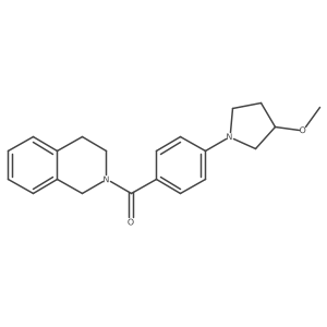 (3,4-dihydroisoquinolin-2(1H)-yl)(4-(3-methoxypyrrolidin-1-yl)phenyl)methanone Structure