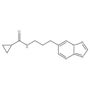 N-(3-([1,2,4]triazolo[1,5-a]pyrimidin-6-yl)propyl)cyclopropanecarboxamide结构式