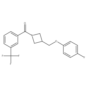 (3-((4-Fluorophenoxy)methyl)azetidin-1-yl)(3-(trifluoromethyl)phenyl)methanone Structure