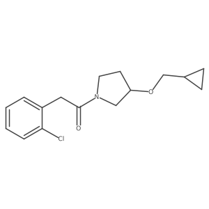 2-(2-Chlorophenyl)-1-(3-(cyclopropylmethoxy)pyrrolidin-1-yl)ethanone结构式