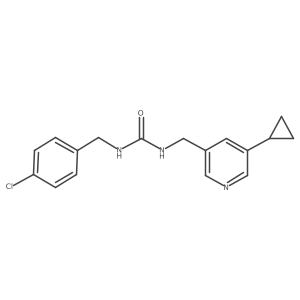 1-(4-Chlorobenzyl)-3-((5-cyclopropylpyridin-3-yl)methyl)urea Structure