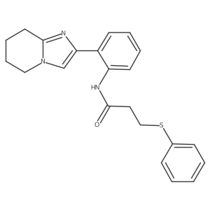 3-(phenylthio)-N-(2-(5,6,7,8-tetrahydroimidazo[1,2-a]pyridin-2-yl)phenyl)propanamide Structure
